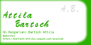 attila bartsch business card
